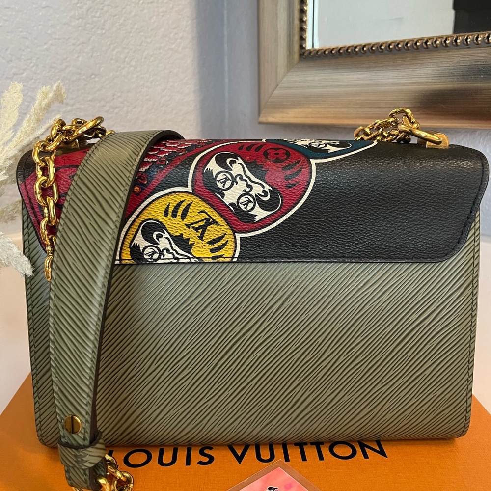 🎀 LOUIS VUITTON Epi Monogram Kabuki Twist Shoulder Bag MM Green - Picture 8 of 17